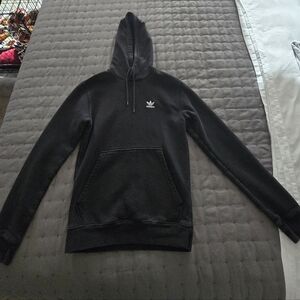 Adidas Charcoal Hoodie with Trefoil Logo